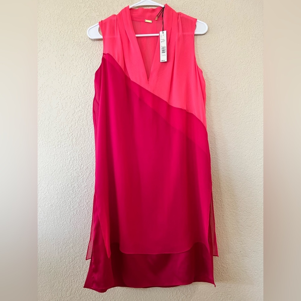 ELIE TAHARI DRESS PINK BRIA 100% SILK SLEEVELESS SIZE 2 NWT - Picture 9 of 10